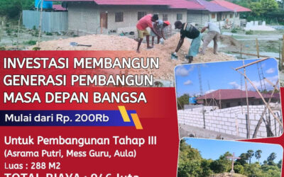Mohon Doa dan Dukungan  Pembangunan Tahap III, SMAKr.ISRA UPDATE Pembangunan Asrama Guru dan Aula Sekolah